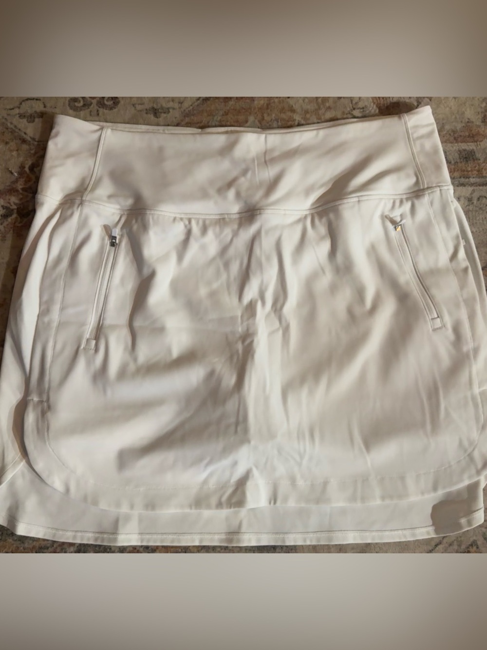 Athleta White Athletic Skort with Zip Pockets